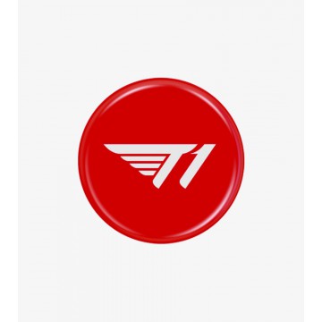   T1 Logo Pin Button - Red